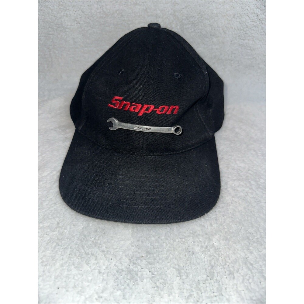 Vintage Snap-On KC Trucker Cap Hat With Real Wrench Adjustable Strap Black